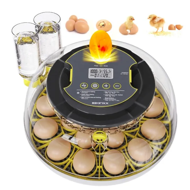 IBKINXX Incubator for Hatching Eggs-18 Egg Capacity